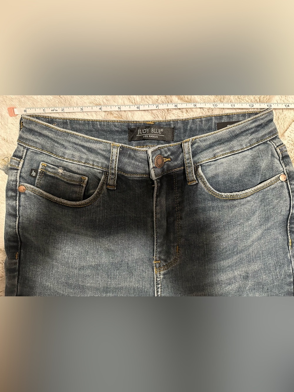 Judy Blue Shark Bite Hem Skinny Fit Jeans - Picture 5 of 16